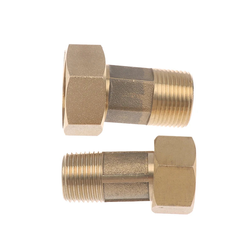 New 1/2 Inch 3/4 Inch Tap Water Meter Pump Adapter Male To Female Threaded Fitting Coupler Connector For Water Meter Peaceful Pleasures Health and Wellness