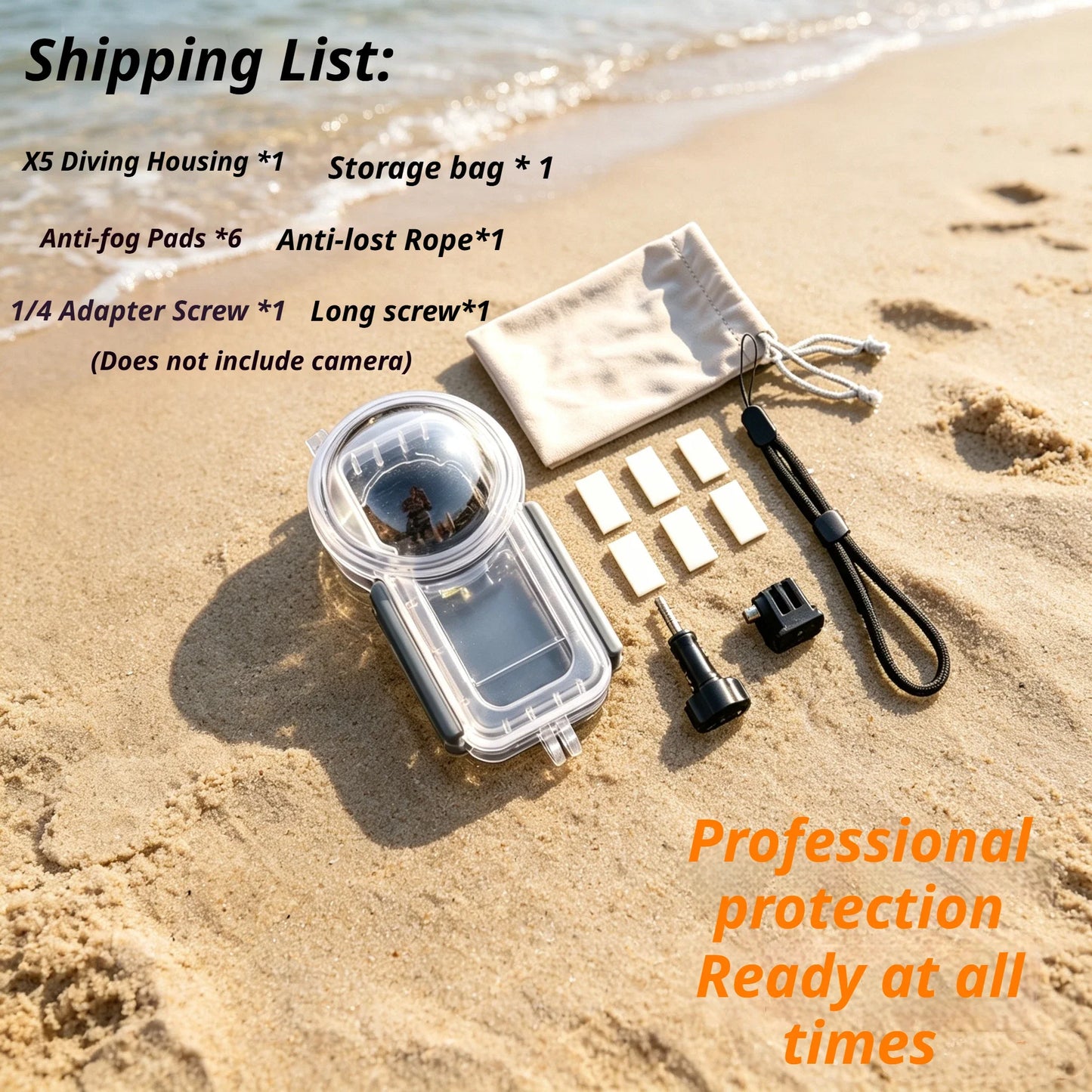 Seafrogs 50m Waterproof Housing for Insta360 X5 Dive Case
