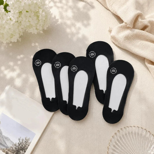 Women's Invisible No-Show Socks 5-Pack | Anti-Slip Mesh Boat Invisible No-Show Socks Peaceful Pleasures Health and Wellness