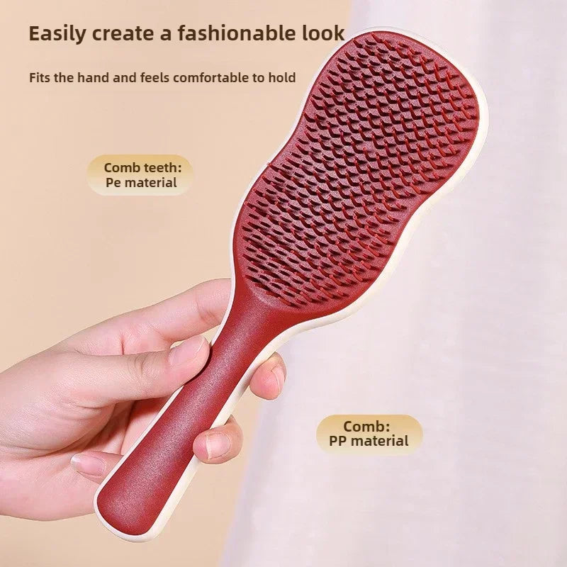 Banana Leaf Long Hair Fluffy Styling Straight Hair Comb for Home Massage Women's Special Airbag Cushion Comb Practical Comb New Peaceful Pleasures Health and Wellness