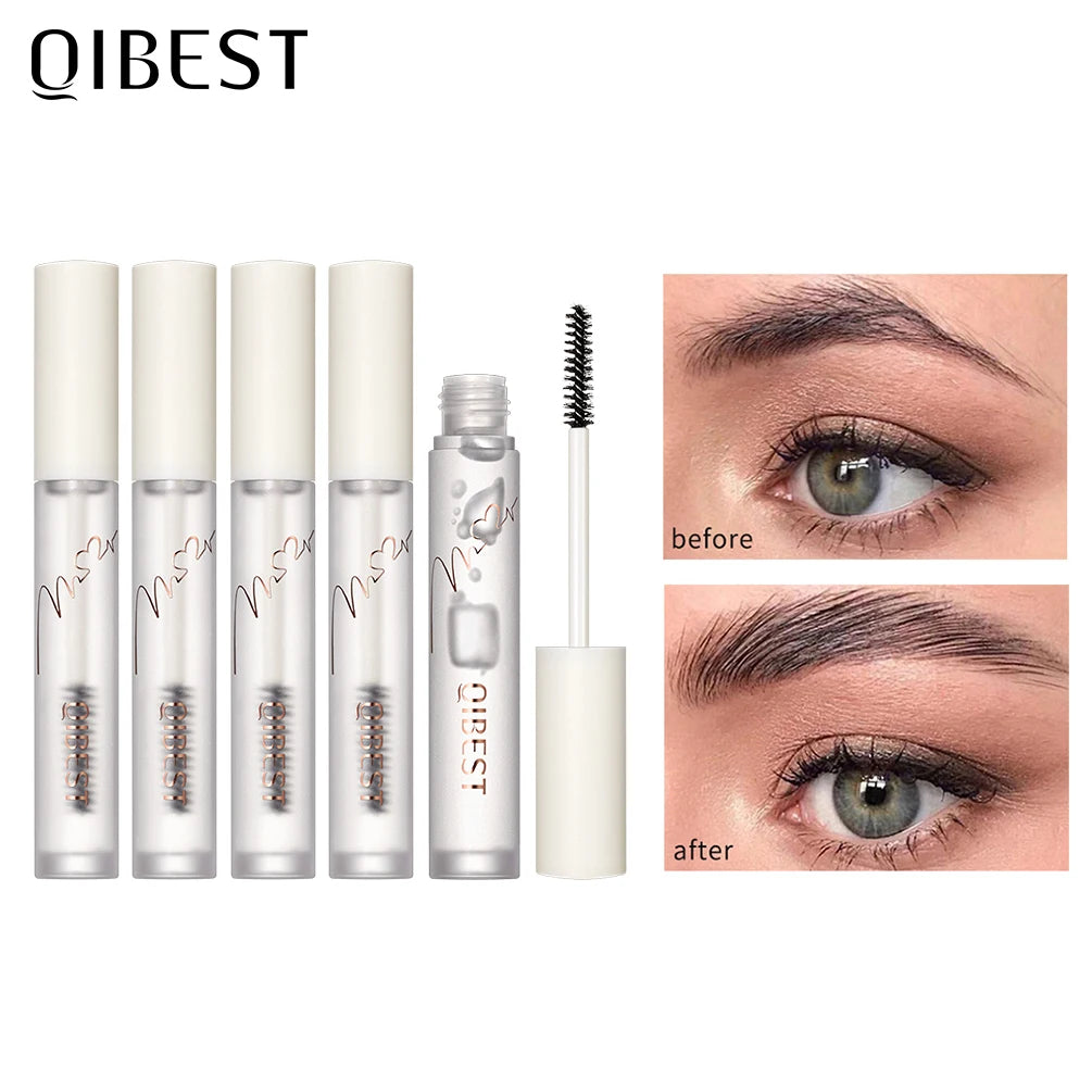 QIBEST Eyebrow gel Transparent Brows Wax Waterproof Long-Lasting With 3D Brush Brow Styling Soap For Eyebrows Women's Cosmetics Peaceful Pleasures Health and Wellness 5pcs China Mainland