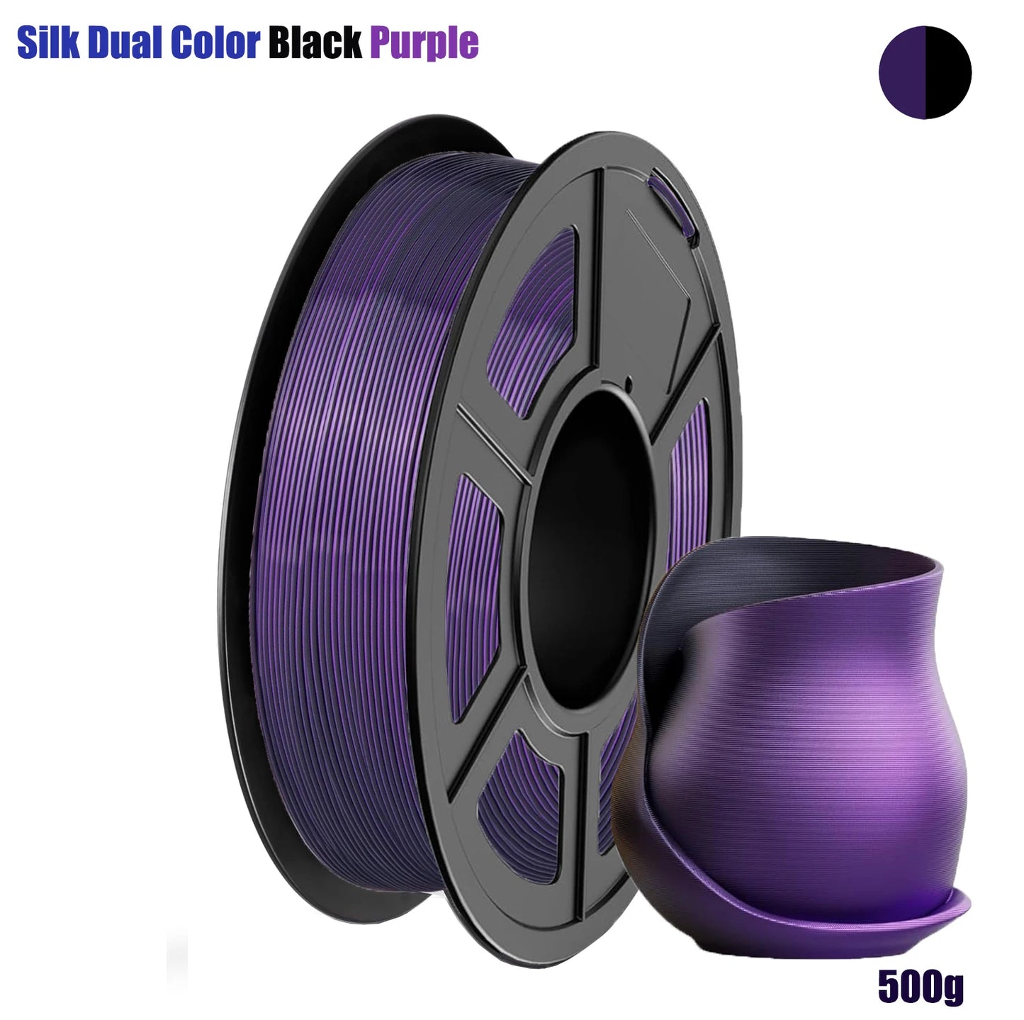 3D Maliang Silk PLA Filament Bundle – Dual Color, 4×250g, 1kg