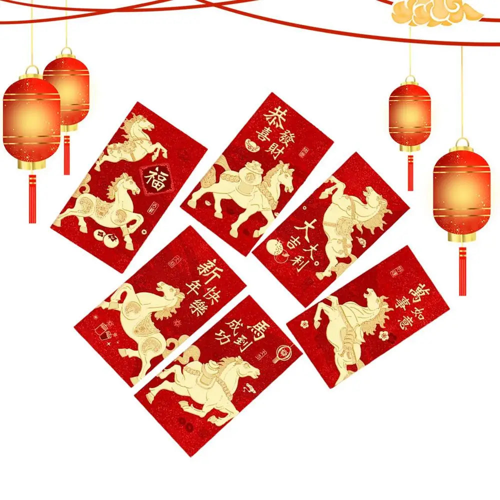 Chinese Red Envelope Lunar New Year Lunar New Year 2026 Red Envelopes For Marriage Engagement Birthday Spring Festival Wedding Peaceful Pleasures Health and Wellness E China Mainland