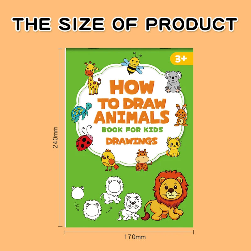 Children's Drawing Tutorial Book Easy Step-by-step Guide Suitable