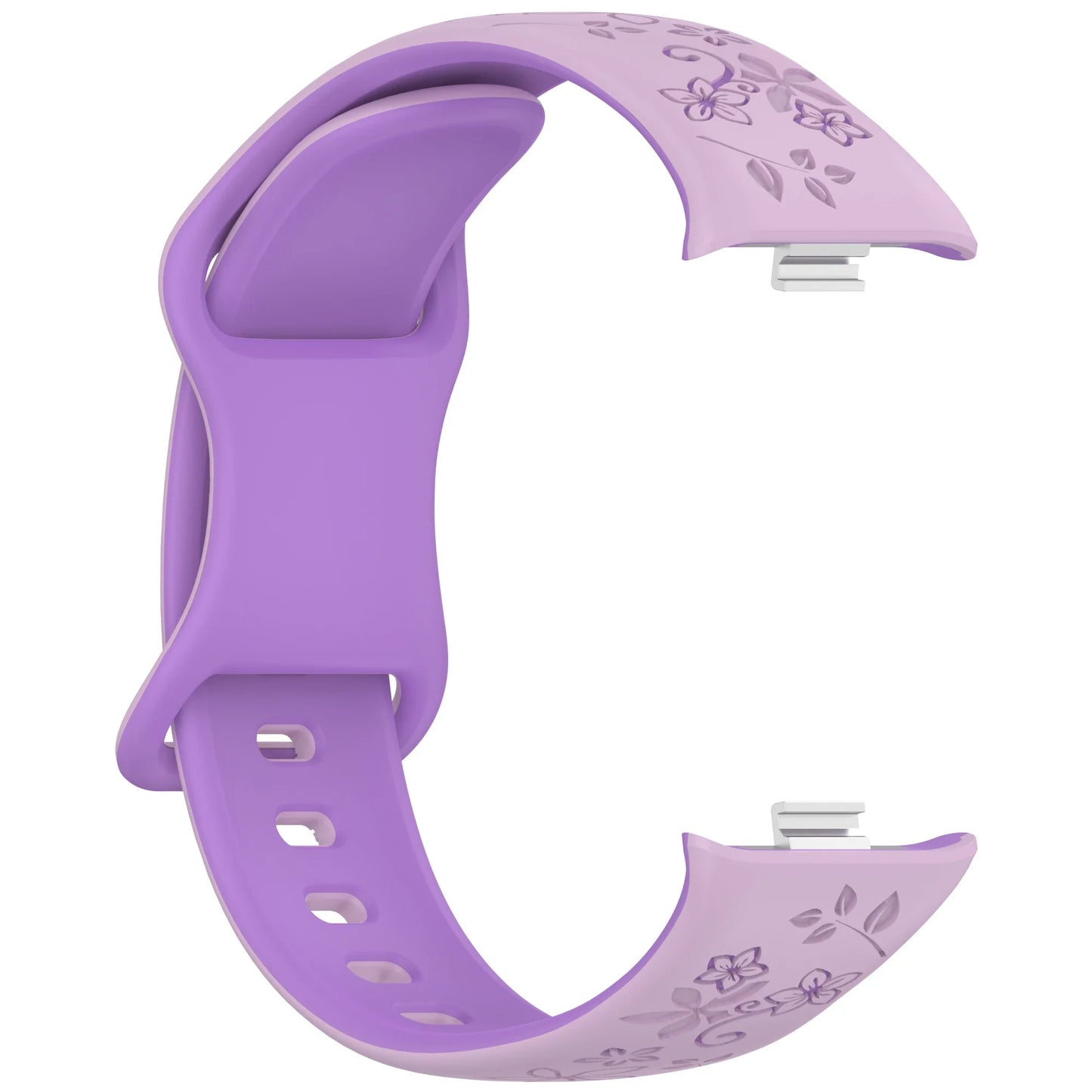 Two-Tone Floral Silicone Strap for Redmi Watch & Mi Band 8/9 Pro