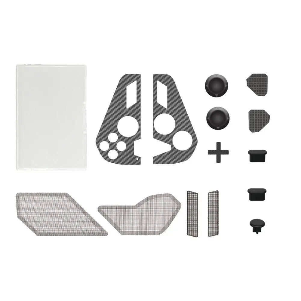 For ROG For Xbox Ally/X Universal Handheld Dust Plug Protection Kit + Panel Stickers + Silicone Joystick Caps Peaceful Pleasures Health and Wellness Black