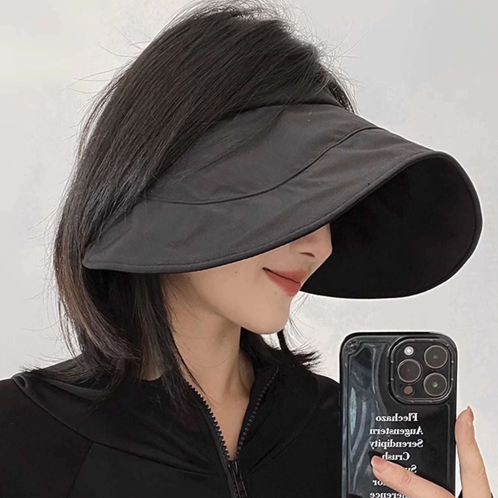 Summer UV Resistant Sun Hat Large Wide Brim Soft Breathable Sun Hats for Fishing Hiking Camping Peaceful Pleasures Health and Wellness