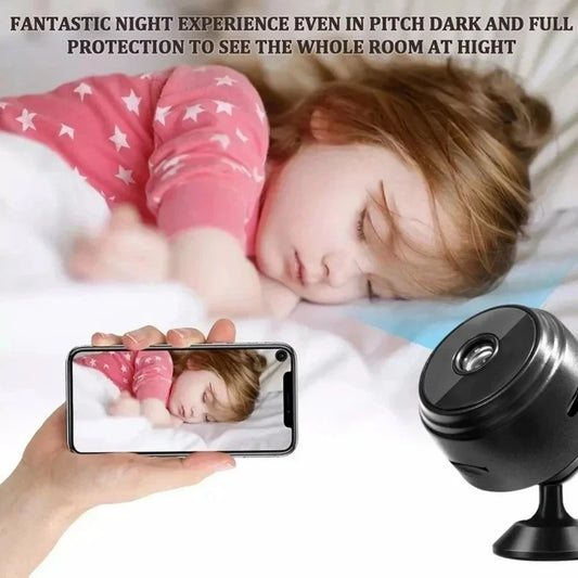 1080P HD WiFi Mini Security Camera Night Vision Remote Phone View Nanny Baby Pet Monitor Wireless Home Surveillance Cam Support Peaceful Pleasures Health and Wellness
