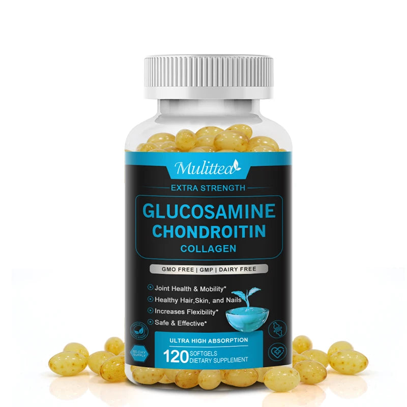Glucosamine & Chondroitin Joint Support Supplement – 120 Capsules Peaceful Pleasures Health and Wellness 1bottles United States
