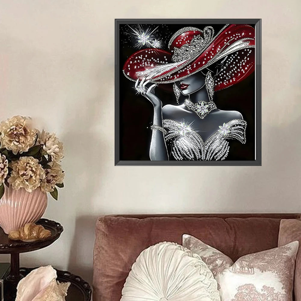 5D DIY Partial Special Shaped Drill Diamond Painting Kit Girl Decoration 30x30cm Peaceful Pleasures Health and Wellness