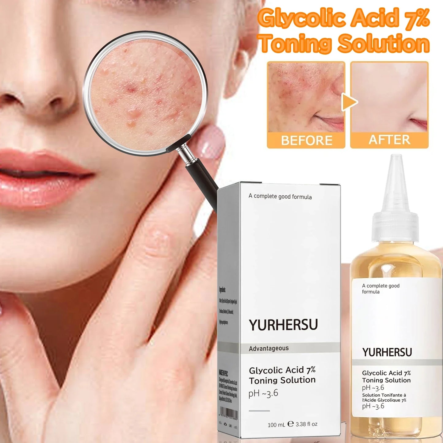 Glycolic Acid Brightening Toner – Deep Cleanse & Glow | 100ml