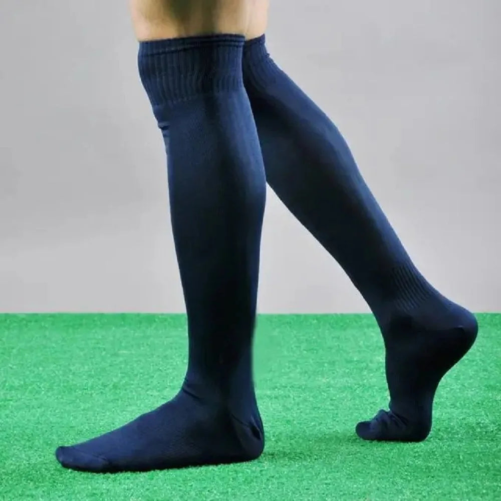 Football Socks Men'S Sports Soccer Socks Solid Color Over Knee Socks Casual Breathable Socks Men'S Training Socks Ball Socks Peaceful Pleasures Health and Wellness