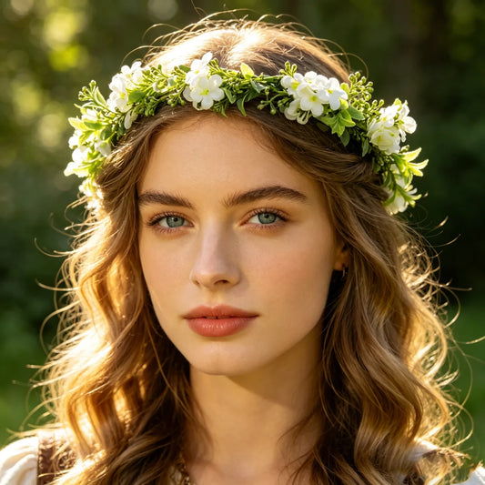 Bohemian Wreath Imitation Flower Hairband Women Fashion Wedding Hair Peaceful Pleasures Health and Wellness
