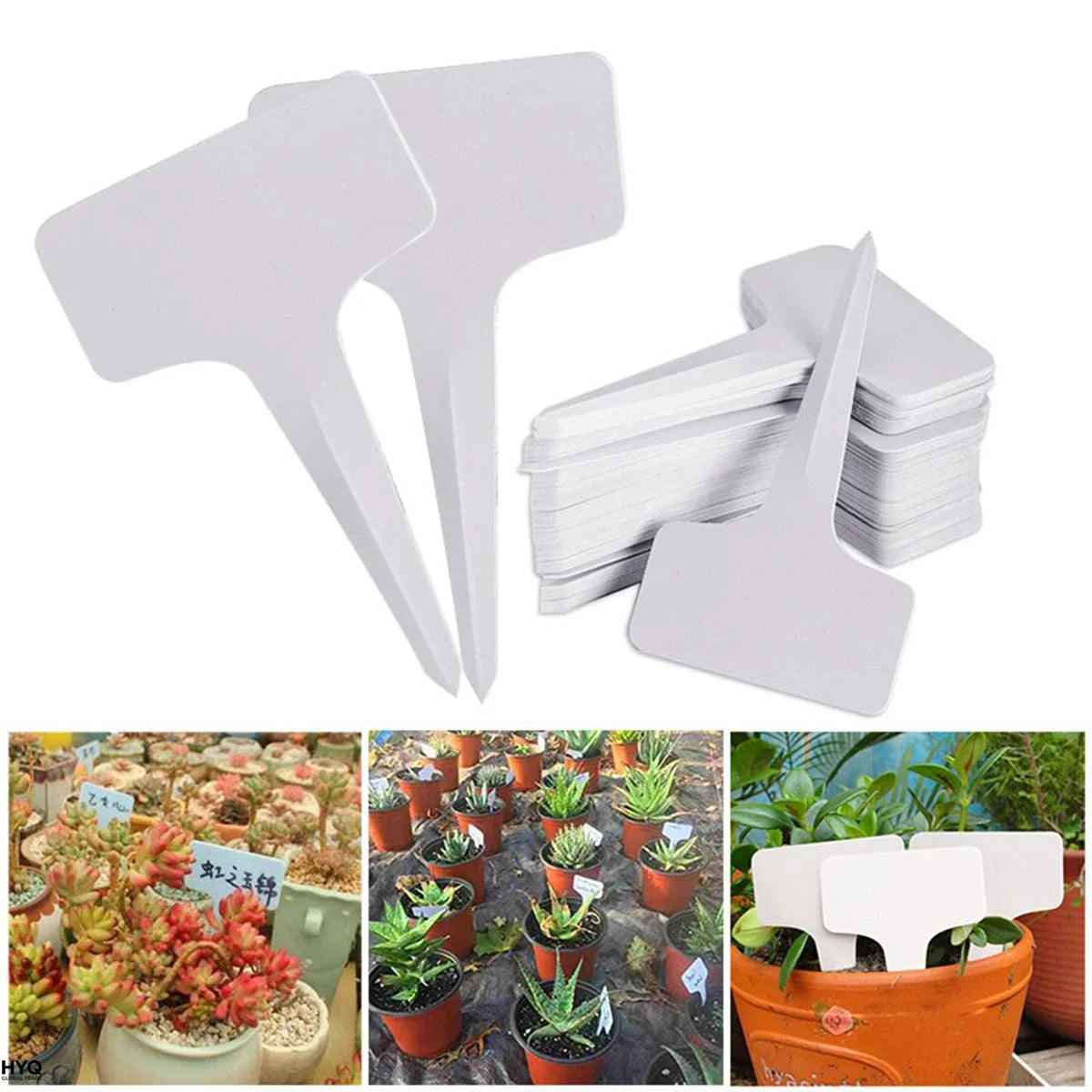 Tiquettes De Jardin Blanches 100 Pi Ces En Plastique Tanche