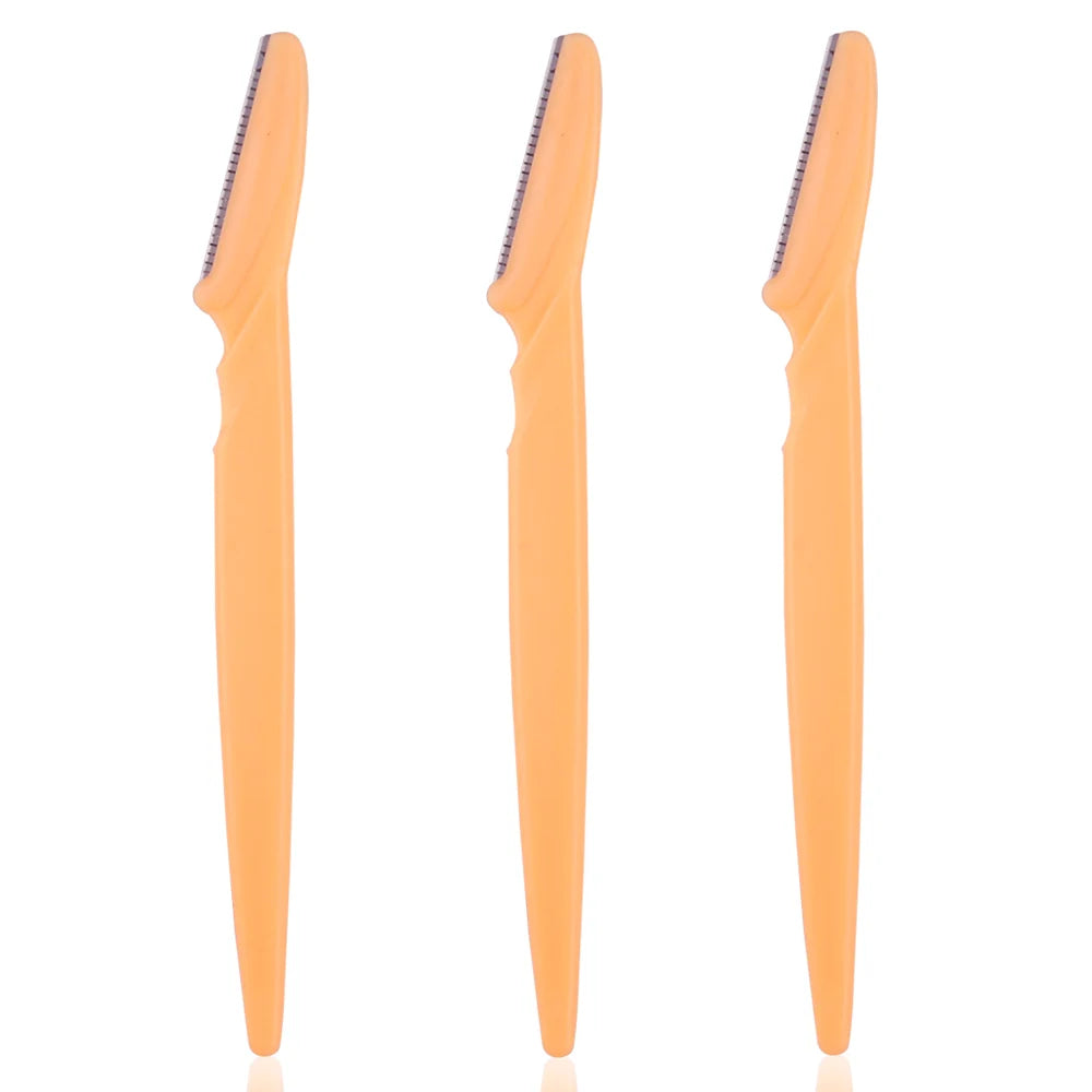 3/4/10Pcs Eyebrow Trimmer Blade Shaver Portable Face Razor Eye Brow Epilation Hair Removal Cutters Safety Razor Woman Makeup Peaceful Pleasures Health and Wellness 3Pcs Yellow