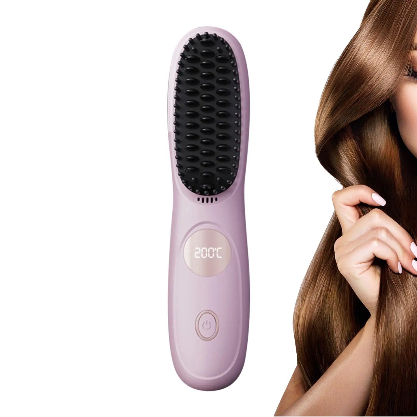 Cordless USB Rechargeable Ceramic Hair Straightener Comb
