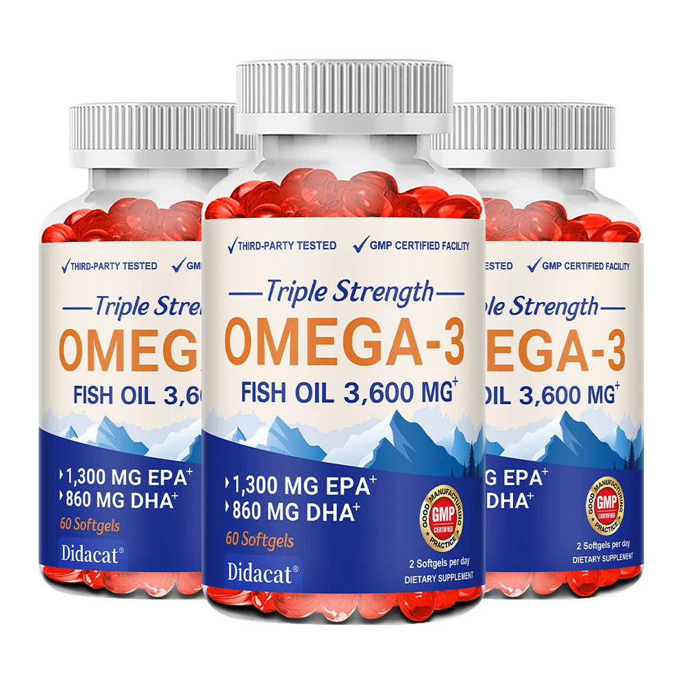 Omega 3 Fish Oil Capsules | High EPA & DHA | Brain Heart Joint