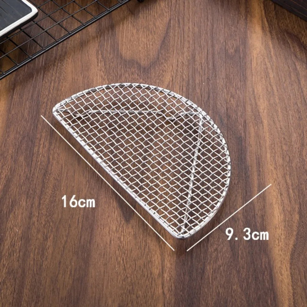Stainless Steel Tempura Frying Net | Round BBQ Draining Net