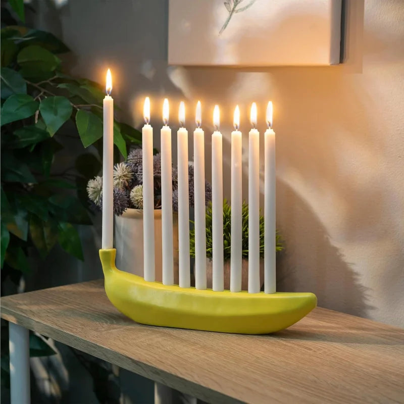 Cross border Creative Fun New Portable Banana Candle Holder Banana Theme Candlestick Peaceful Pleasures Health and Wellness