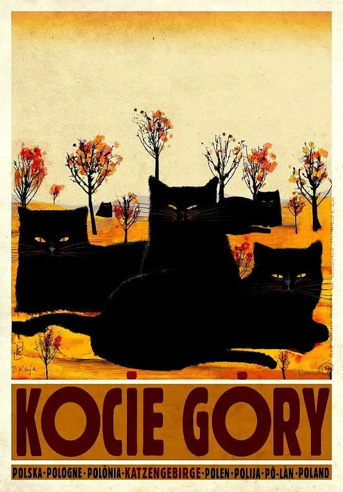Retro Poland Podhale Kocie Góry Canvas Wall Art Print | Unframed