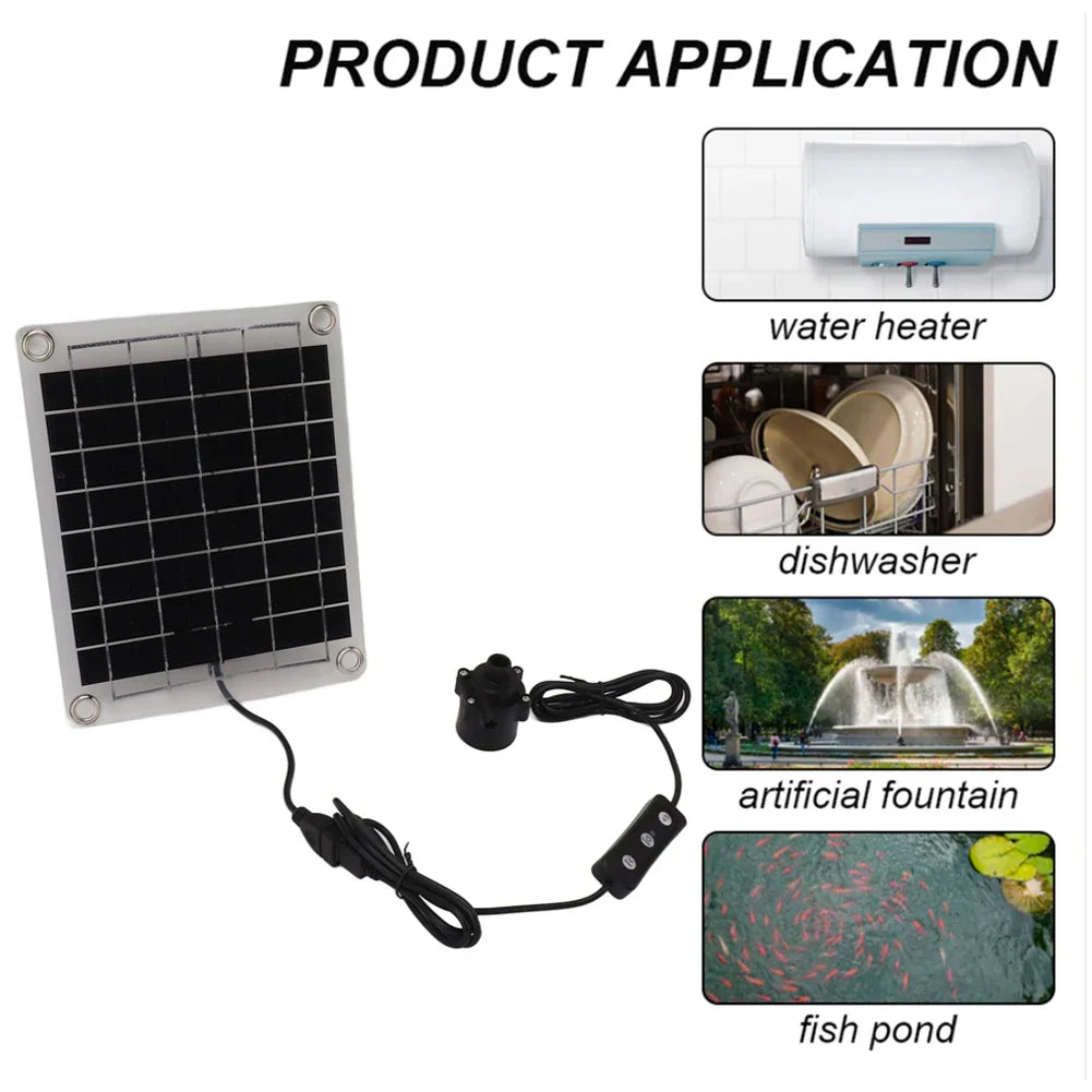 VODOOL 12V 10W Solar Water Pump Kit – Garden, Pool & Pond