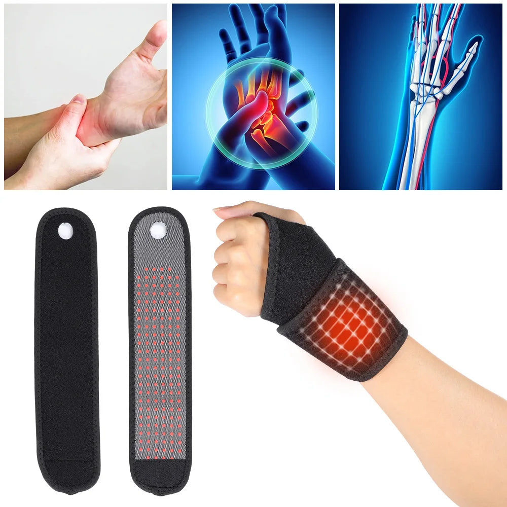 Magnetic Self-Heating Wrist Brace | Compression Pain Relief Wrap Wrist Support Brace Peaceful Pleasures Health and Wellness