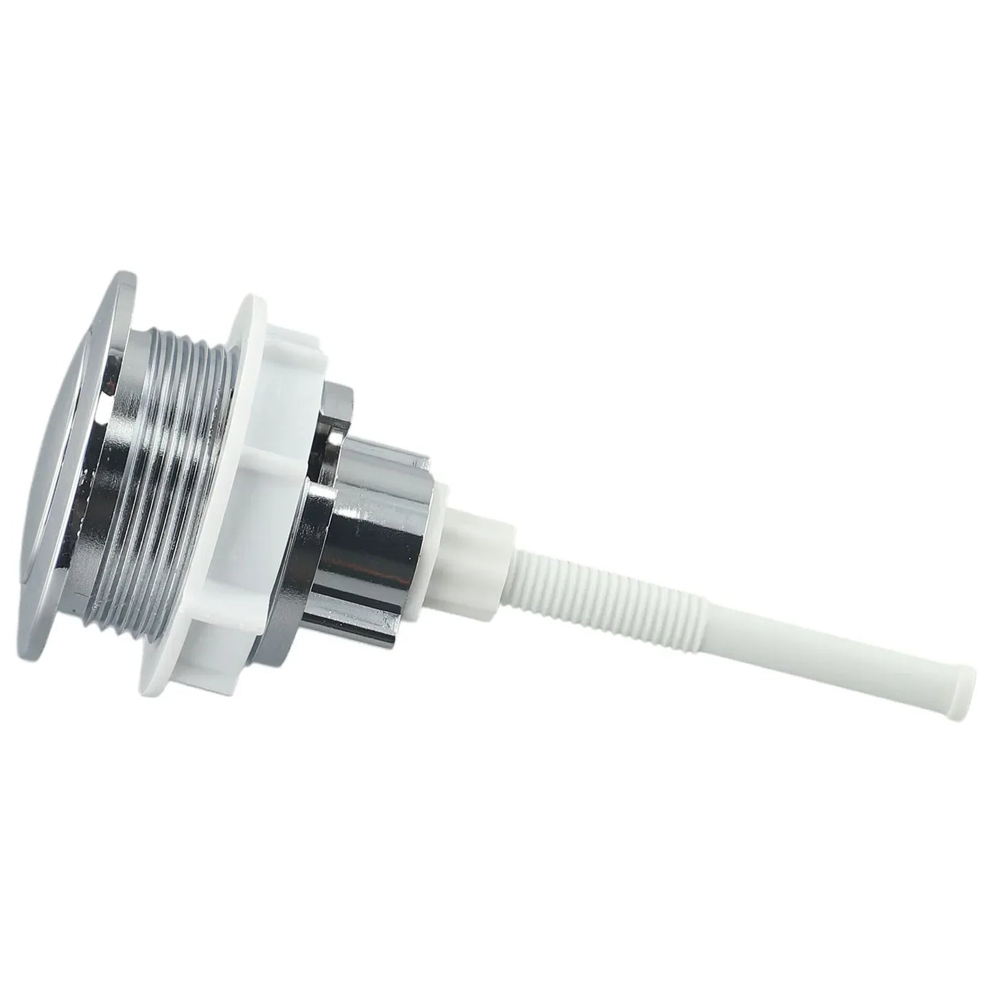 Single Push Button Toilet Tank Flush Button – ABS Silver