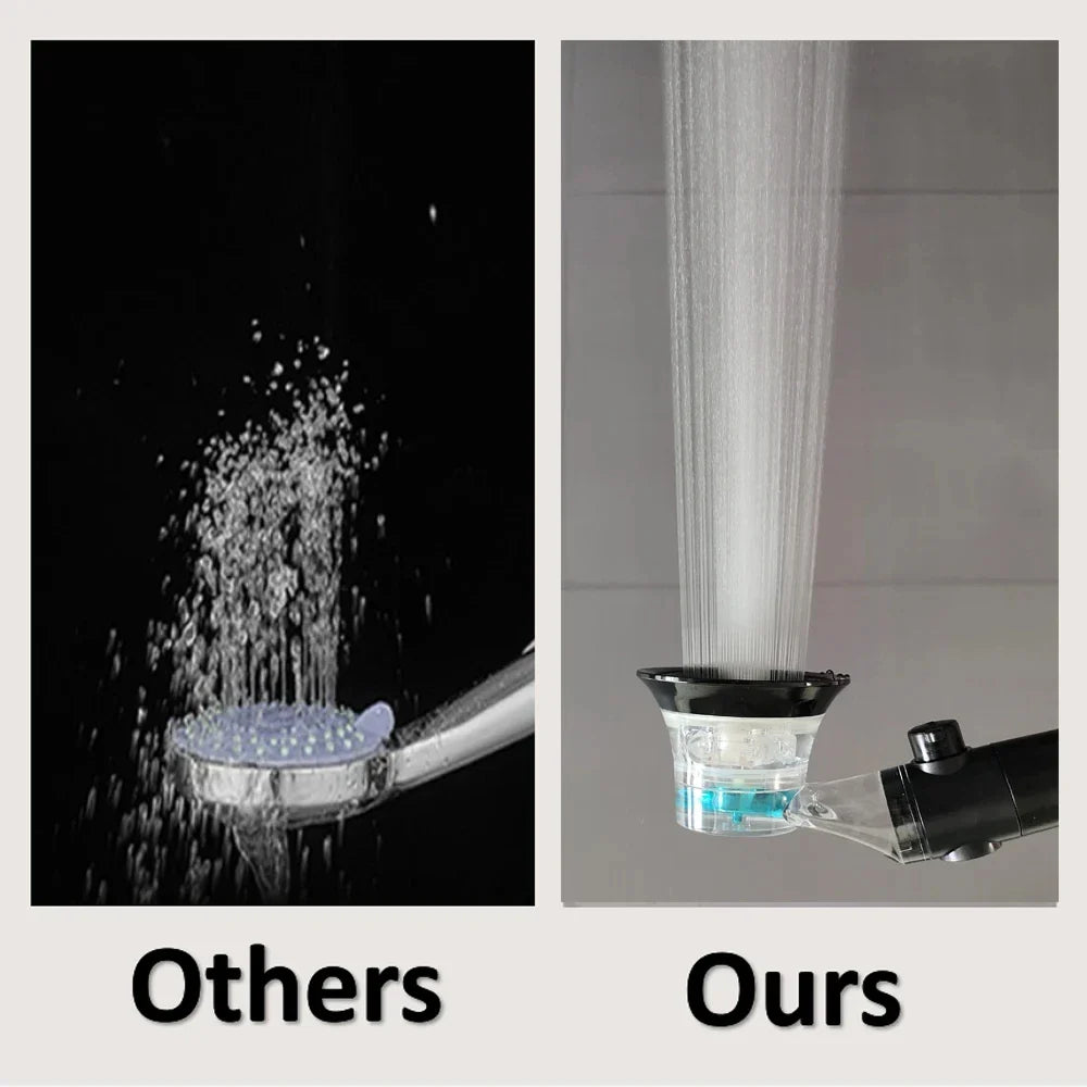 3-Mode High Pressure Turbo Fan Shower Head | Water Saving