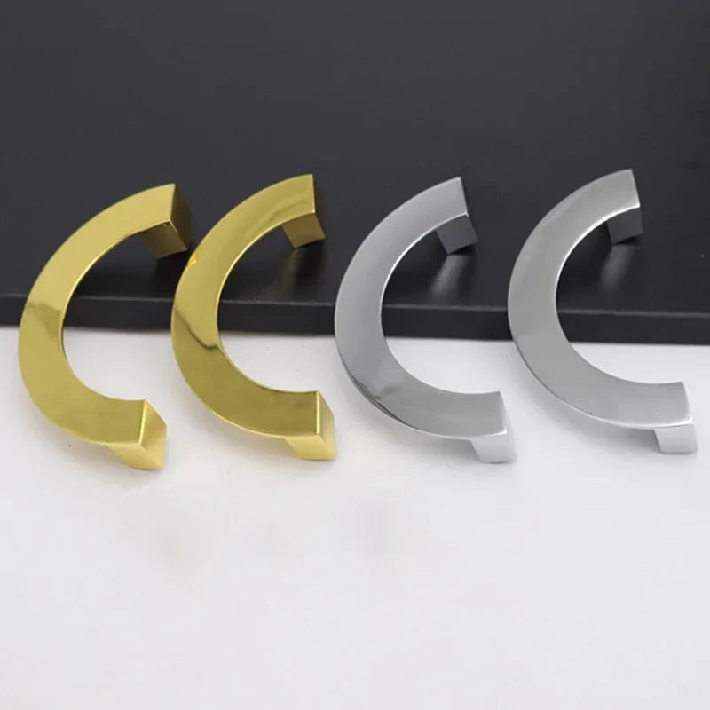 Modern Semi-Circular Zinc Alloy Cabinet Drawer Pull Handle