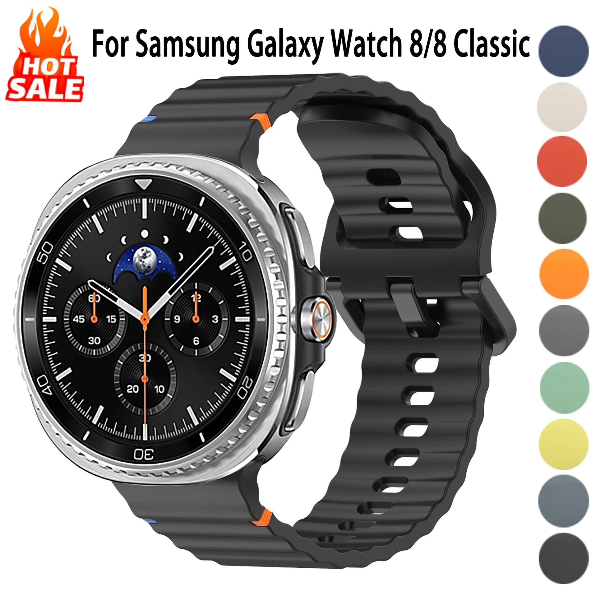 Silicone Sport Band for Samsung Galaxy Watch 8 40mm 44mm Classic 46mm Peaceful Pleasures Health and Wellness