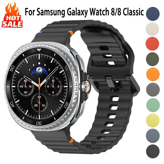 Silicone Sport Band for Samsung Galaxy Watch 8 40mm 44mm Classic 46mm Peaceful Pleasures Health and Wellness