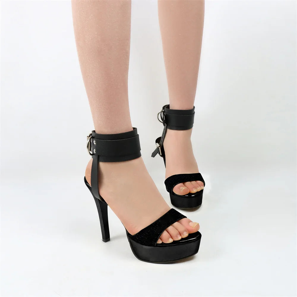 Ankle Belt Black Safety Chain Buckle Y2K Punk Women's Fashion