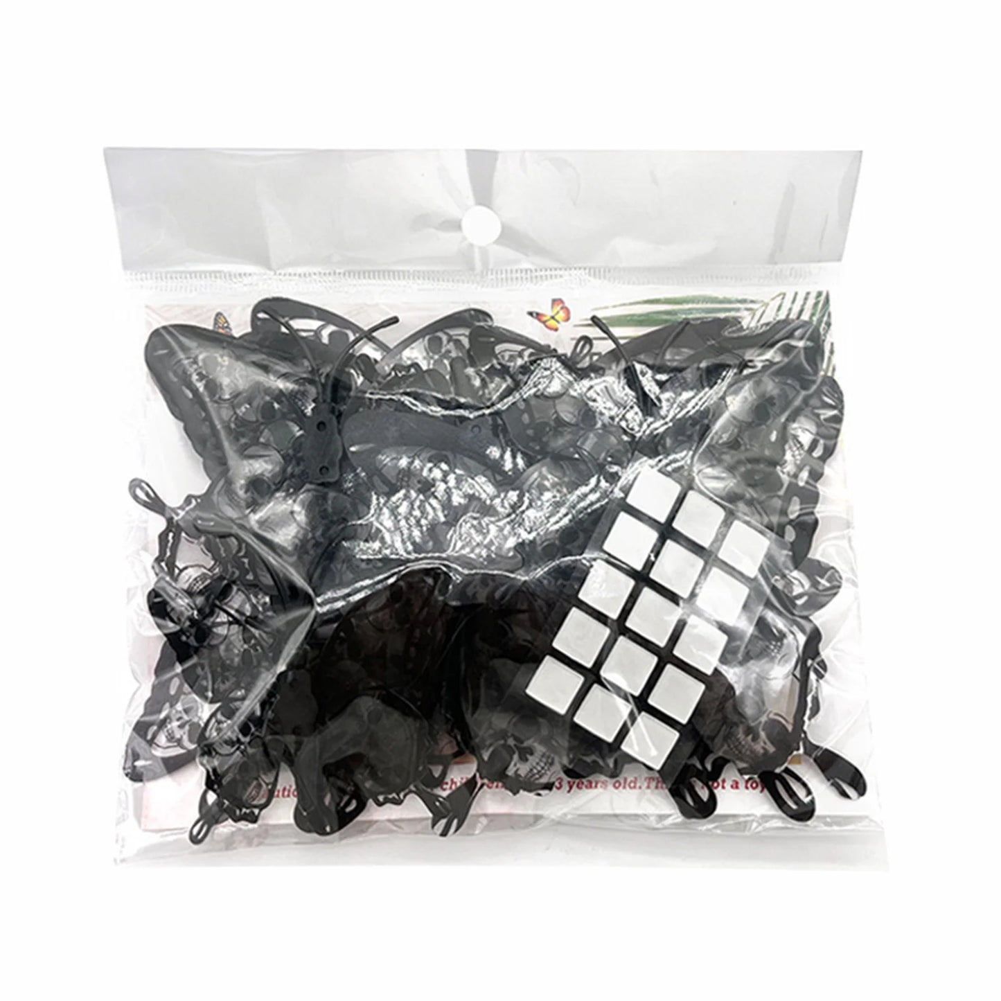 12pcs Halloween Butterflies Stickers Butterflies & Skull Gothic Wall Art for Halloween Party & Home Peaceful Pleasures Health and Wellness PY4005