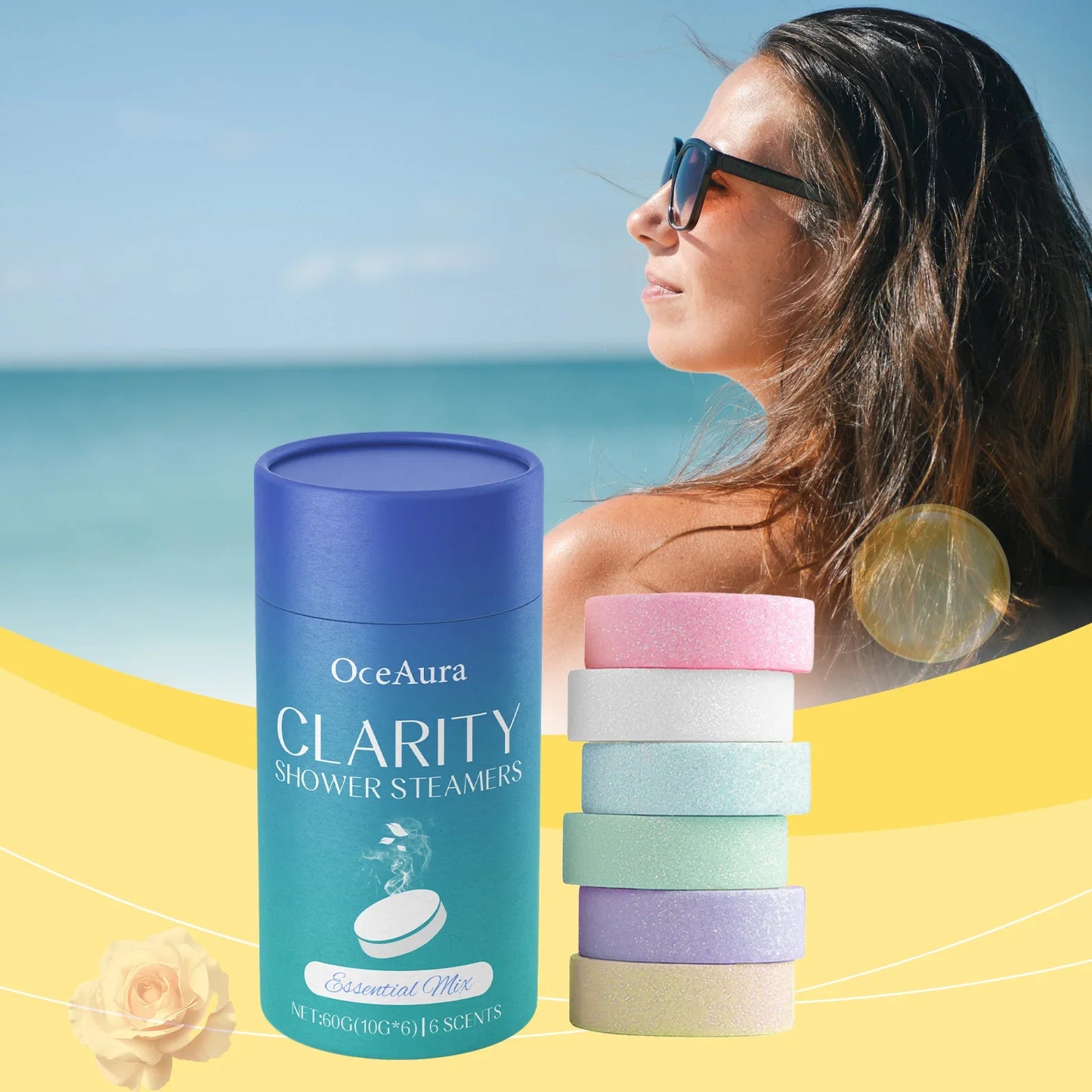 OceAura Aromatherapy Shower Tablets – Moisturizing & Fragrant
