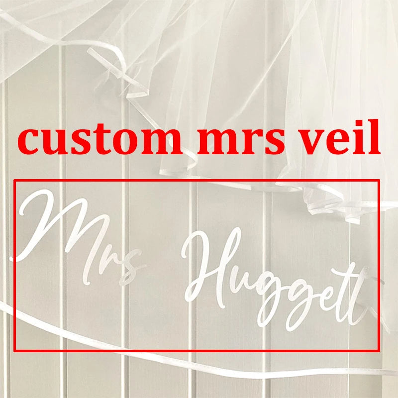 Personalized MRS Bridal Veil | Bachelorette & Hen Party Gift Personalized Bridal Veil Peaceful Pleasures Health and Wellness custom MRS veil message us the text