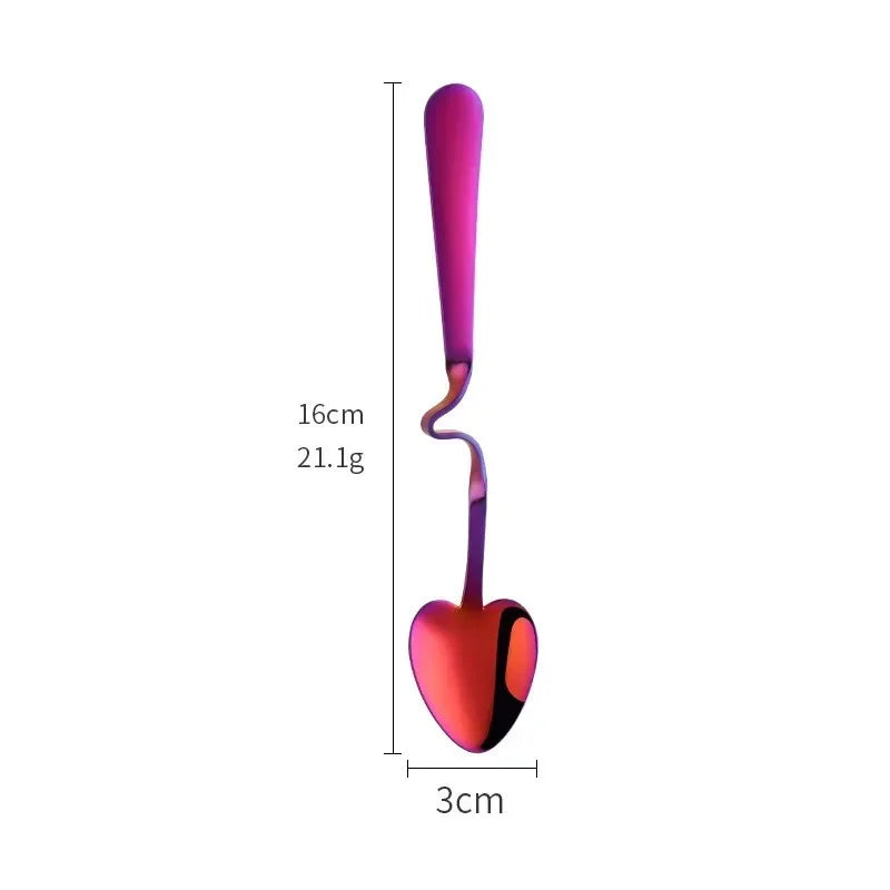 Coffee Spoon Honey Shape Creative Tea Cup Hanging Spoons Stainless