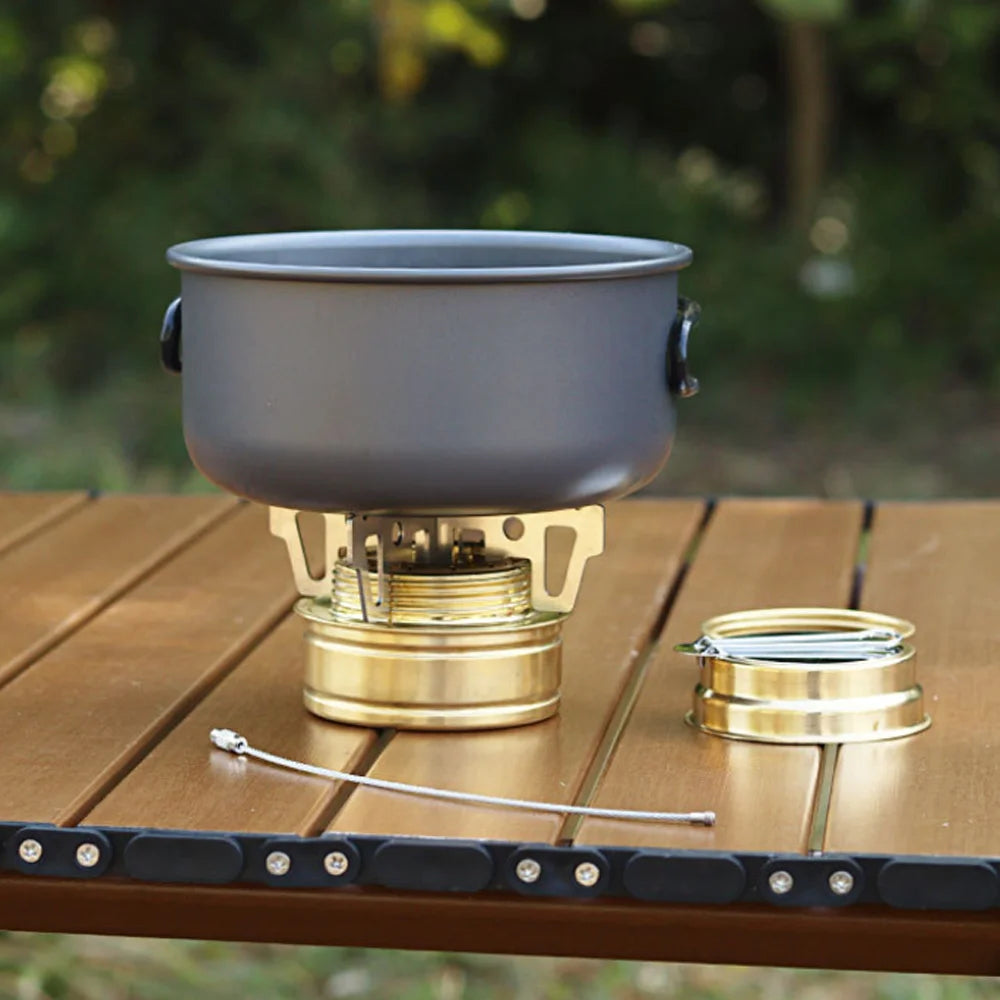 Outdoor Alcohol Stove Cross Bracket camping Stove Stainless Steel High Temperature Resistant Hiking Backpacking Cookware ﻿ Peaceful Pleasures Health and Wellness