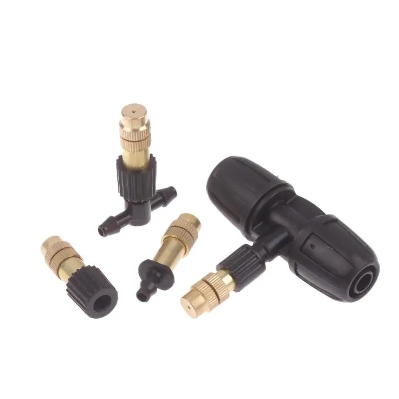 10Pcs/pack Garden Misting Cooling System Garden Irrigation Watering Brass Atomizer Adjustable Garden Micro Sprinklers Peaceful Pleasures Health and Wellness