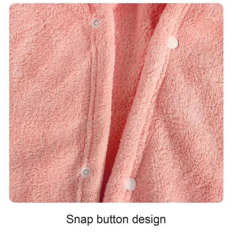 Baby Hooded Bath Towel | Coral Fleece Cartoon Animal Poncho