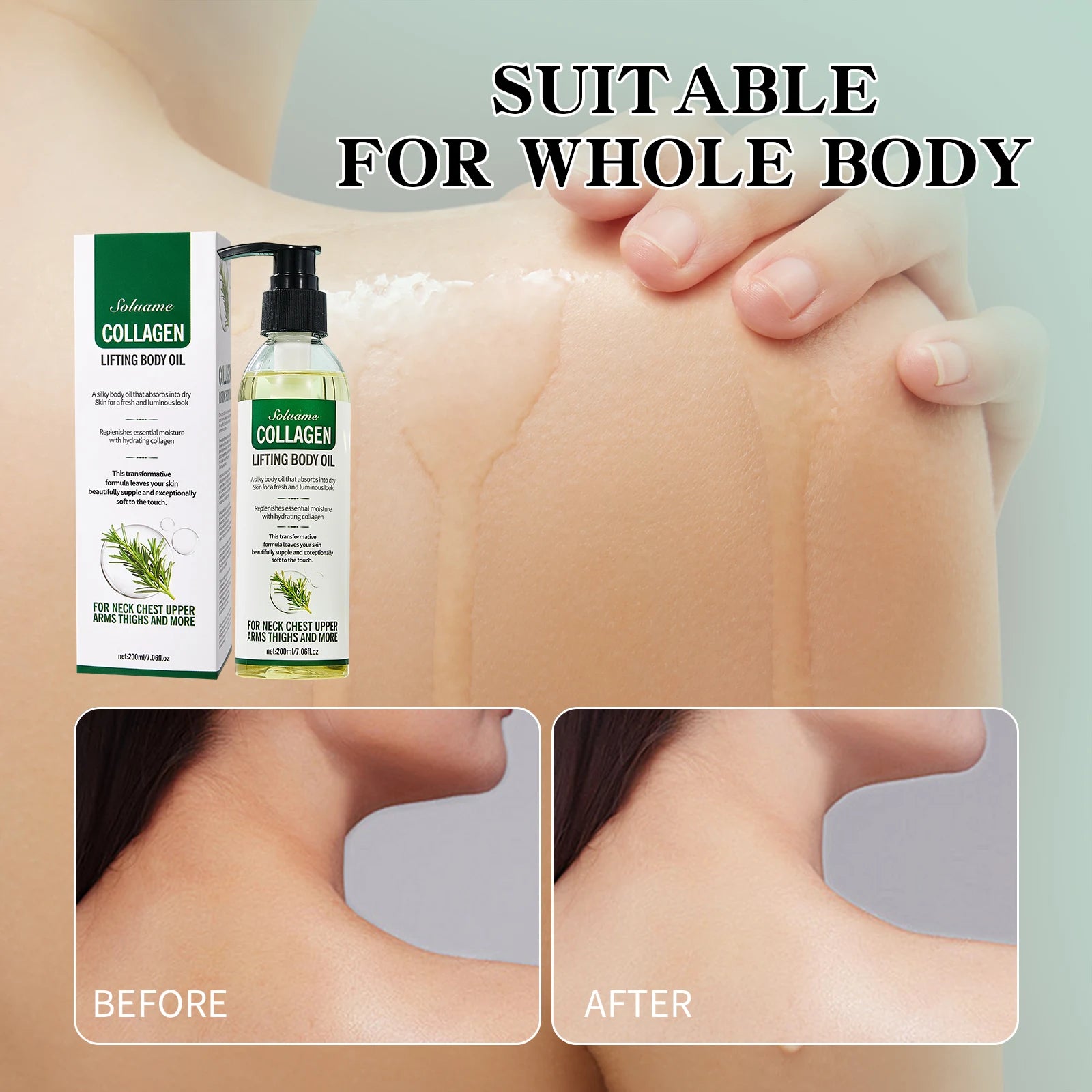 Collagen Lifting Body Oil for Hydrating and Firming Peaceful Pleasures Health and Wellness