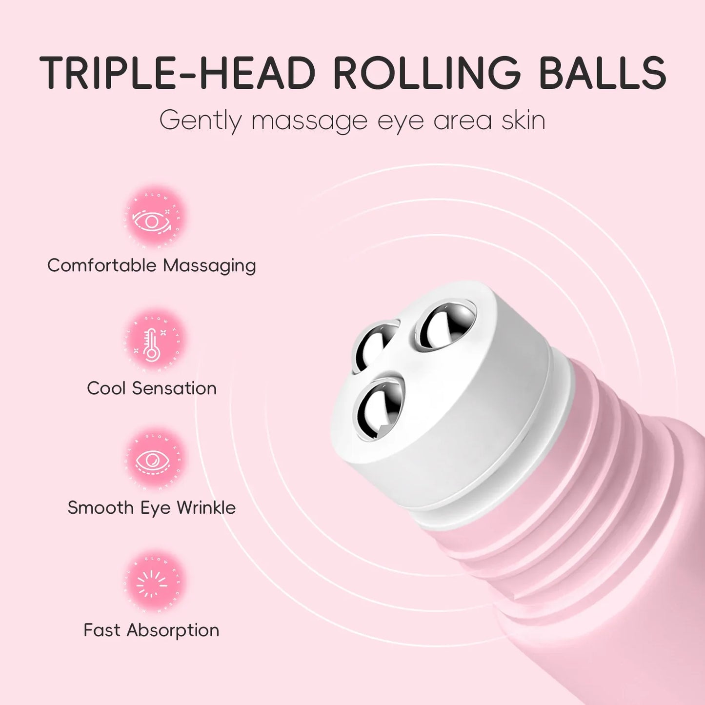 LAIKOU Sakura Anti-Wrinkle Eye Cream – Hyaluronic Acid Roller
