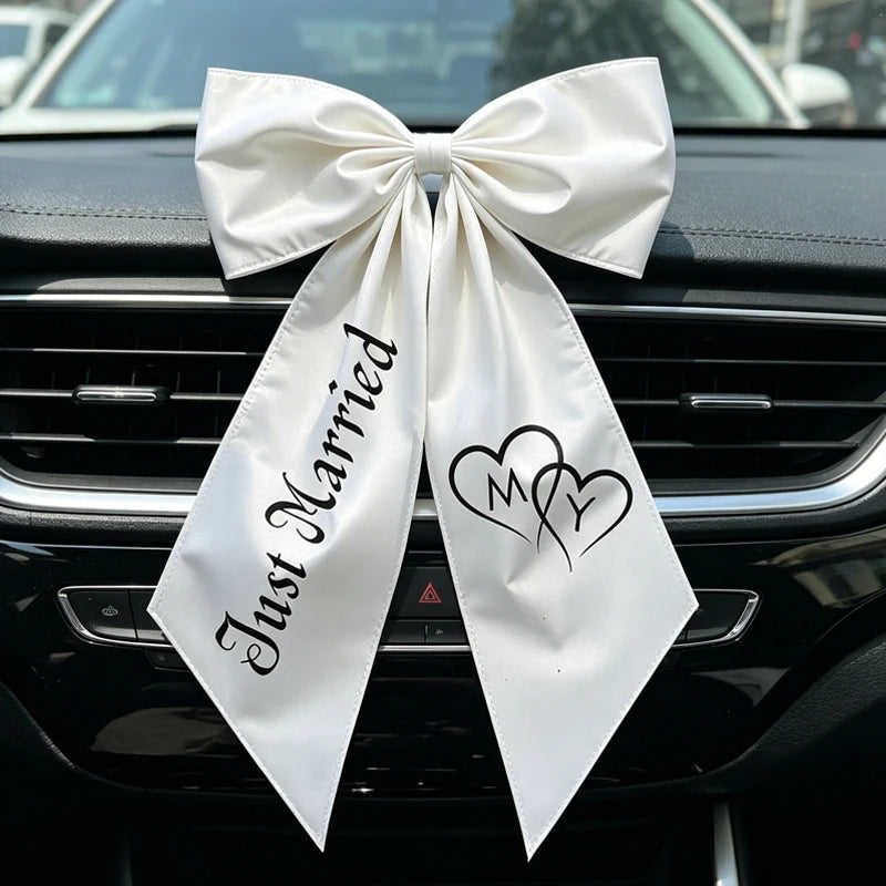 Personalised Just Married Big Car Bow | Wedding Bridal Decoration