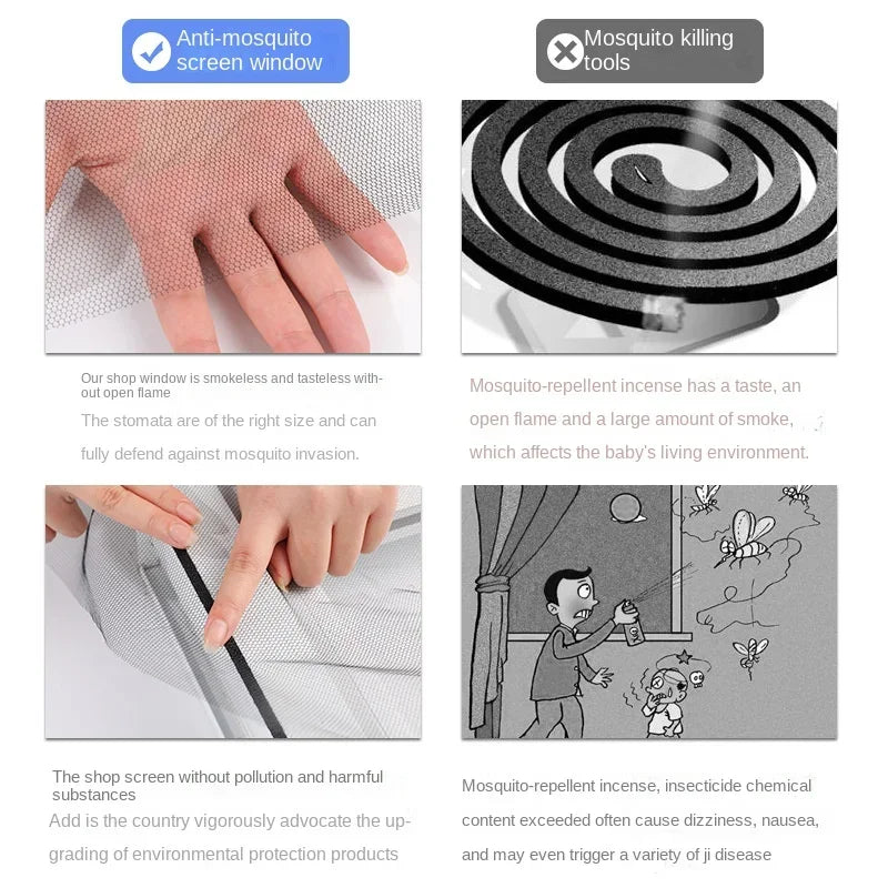 DIY Mosquito Net Self-adhesive Indoor Anti-insect Fly Screen Curtains Window Net Protections Mesh Home Textile Bed Garden Peaceful Pleasures Health and Wellness