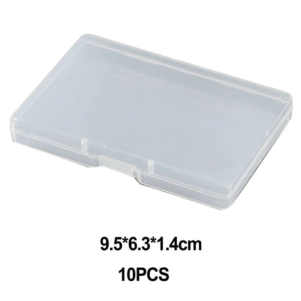 10-Pack Clear PP Rectangular Storage Boxes | Organizer Cases
