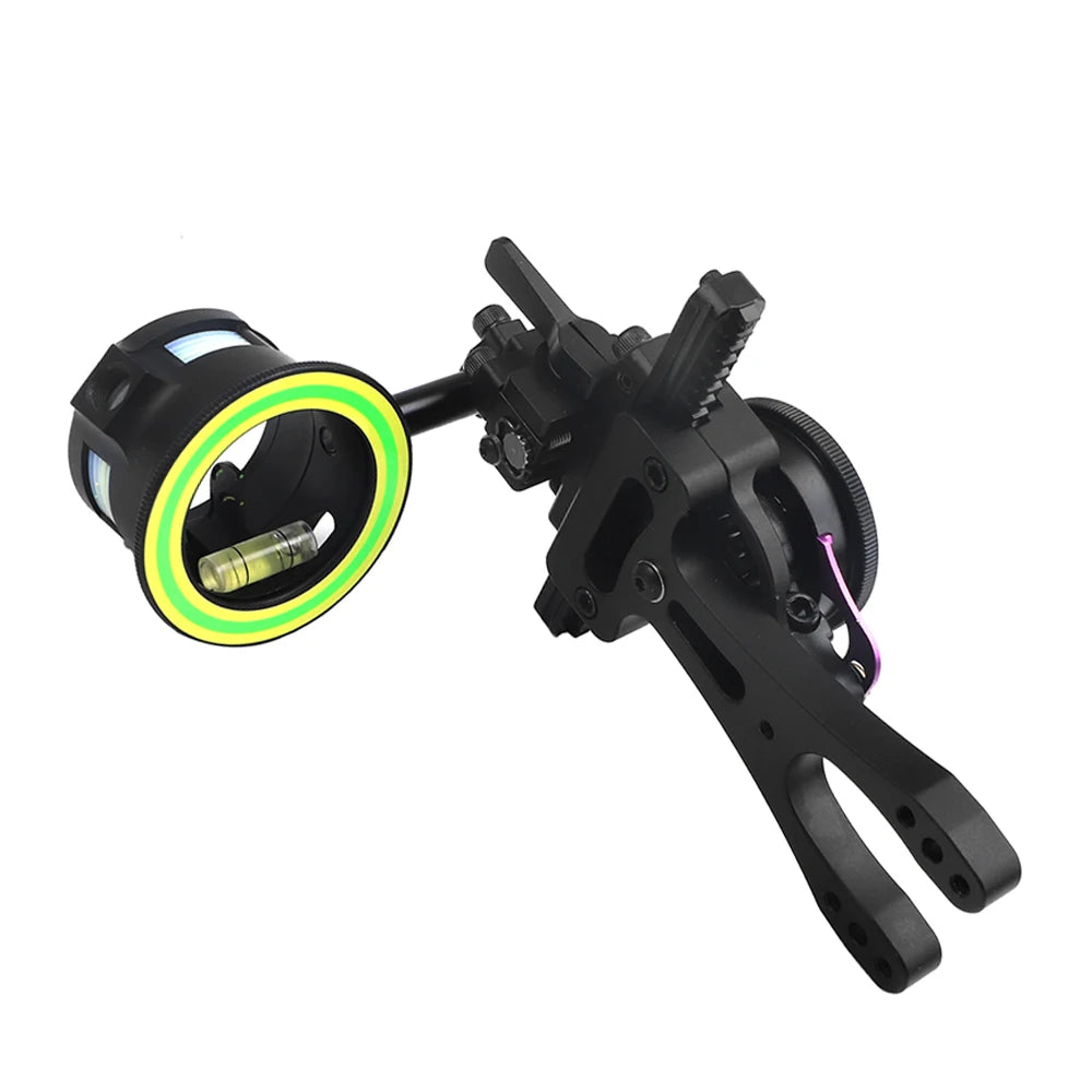 Archery 1 Pin Bow Sight Single Needle Aiming Fast Point Long Bar