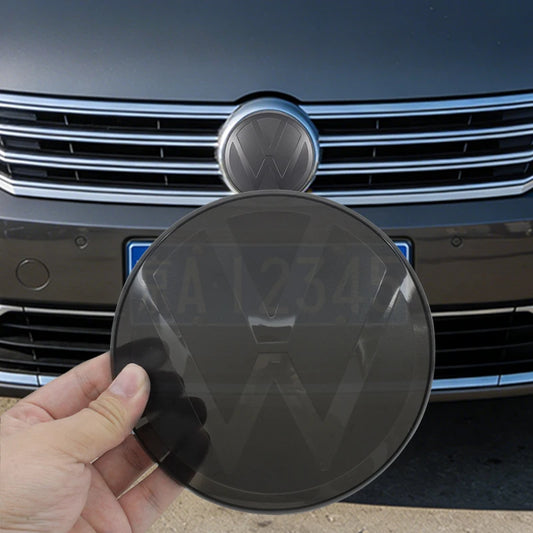 VW Golf Polo Passat Tiguan Black Emblem Badge Cover Set (2pc) Car Emblem Cover Peaceful Pleasures Health and Wellness