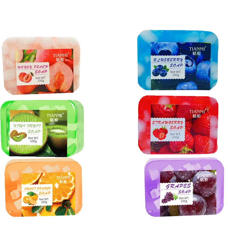 Fruit Handmade Soap Set – 6 Bars | Sweet Orange, Blueberry & More
