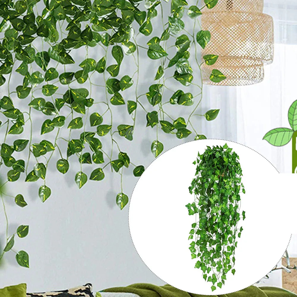 Artificial Ivy Vine Garland – Silk Hanging Leaves for Weddings