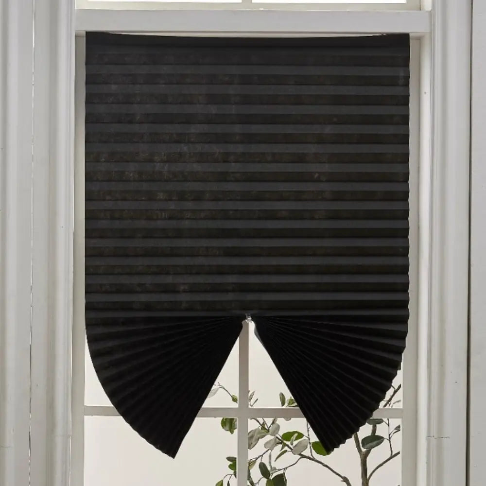 Adhesive Blackout Pleated Window Shade | Temporary Blind