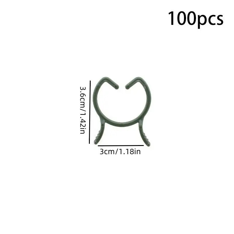 100/200Pcs Horticultural Clip Ring Butterfly Buckle Large Eight Character Plant Binding Tie Plant Support Climbing Plant Clip Peaceful Pleasures Health and Wellness 100pcs Large size